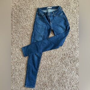 Levi 710 Super Skinny Denim Jeans - Dark Blue - Size 26